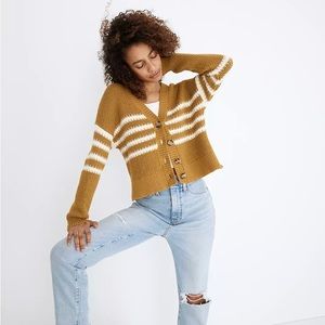 Madewell Striped Seward Cardigan Sweater XS